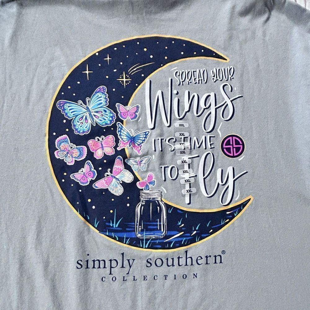Simply Southern “Spread Your Wings It’s Time to Fly” Long Sleeve Tee - Picture 6 of 10